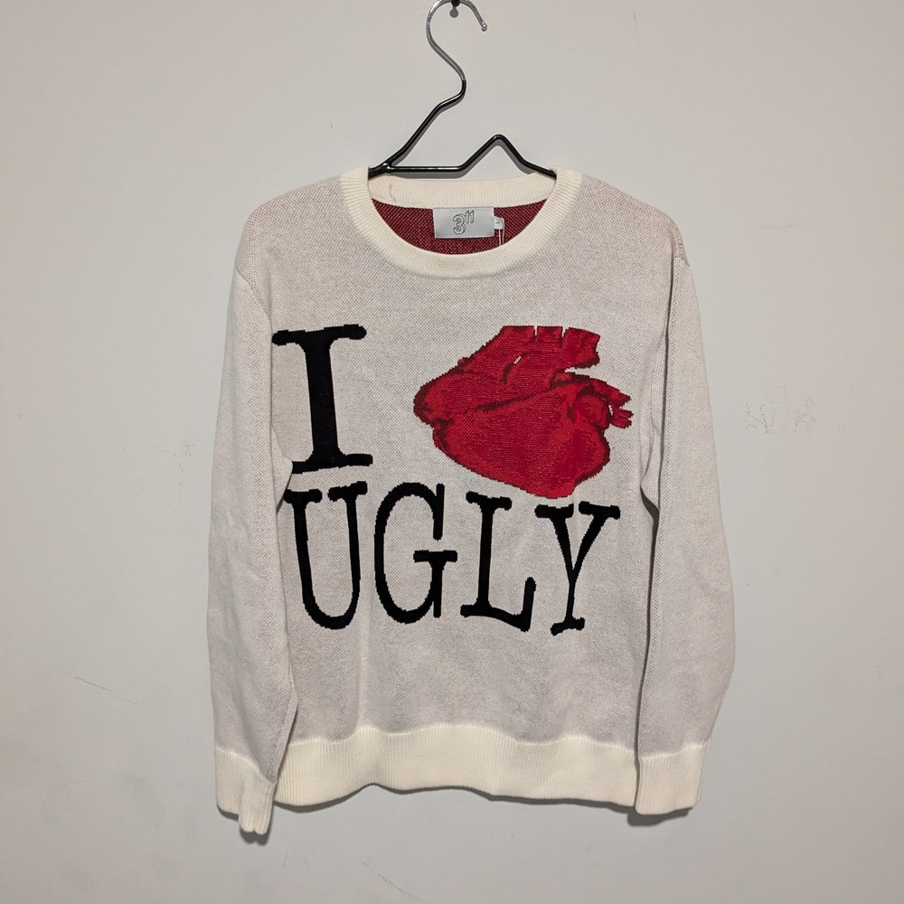 I Love Ugly Mens Sweatshirt Size L